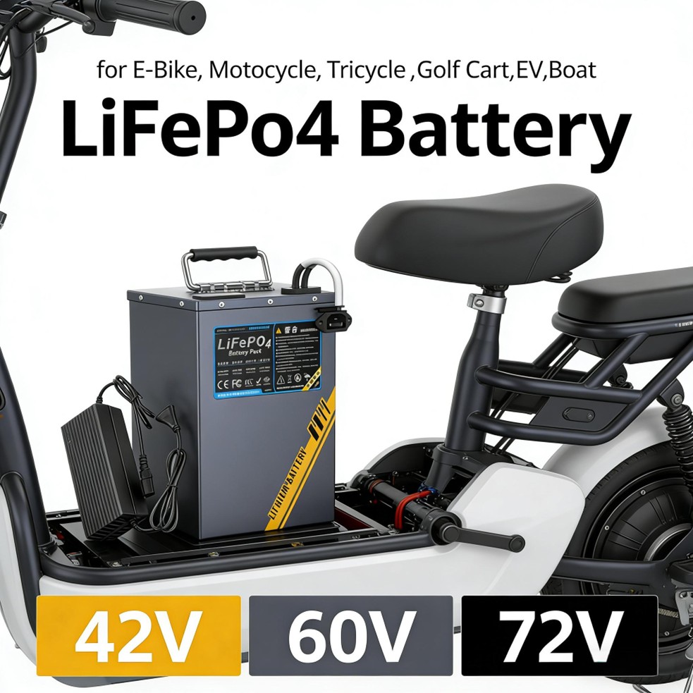 72V 30Ah Lifepo4 Battery Pack - بطارية ليثيوم حديد فوسفات قابلة لإعادة