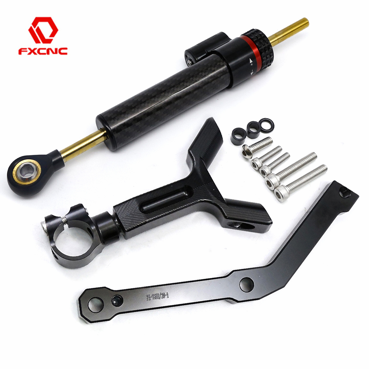 Steering Damper Stabilizer Kit Cnc - طقم تثبيت مثبت التوجيه CNC لدراجة