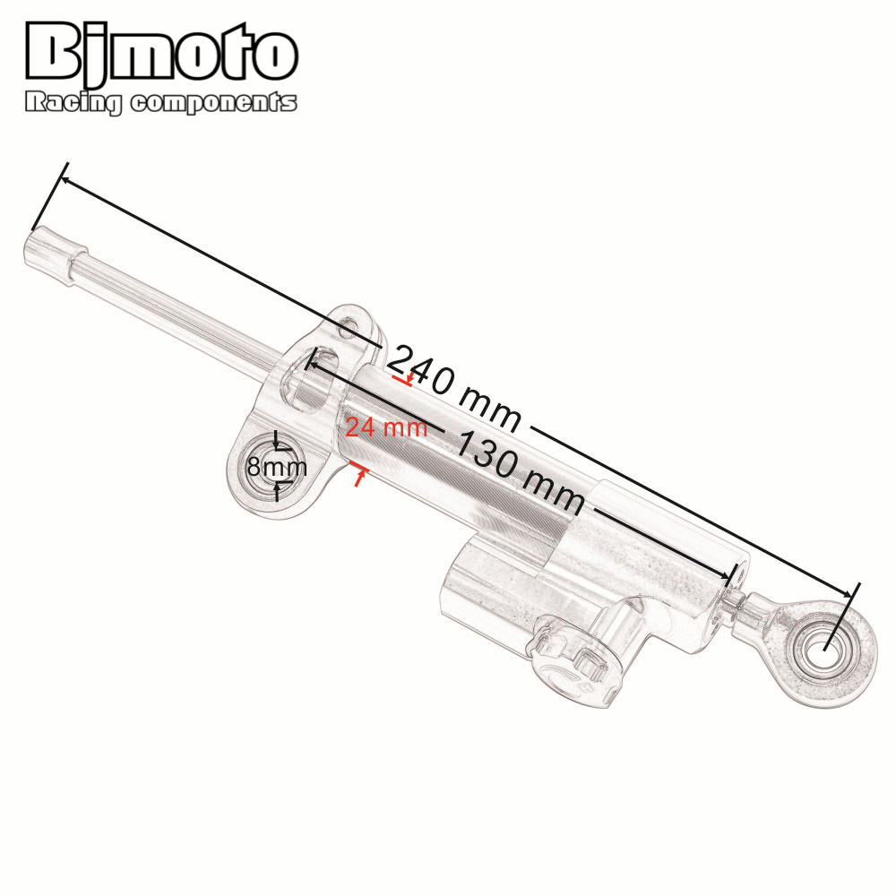 BJMOTO دراجة نارية التوجيه الم - مراجعة Steering Damper Stabilizer Kit Cnc وسعره