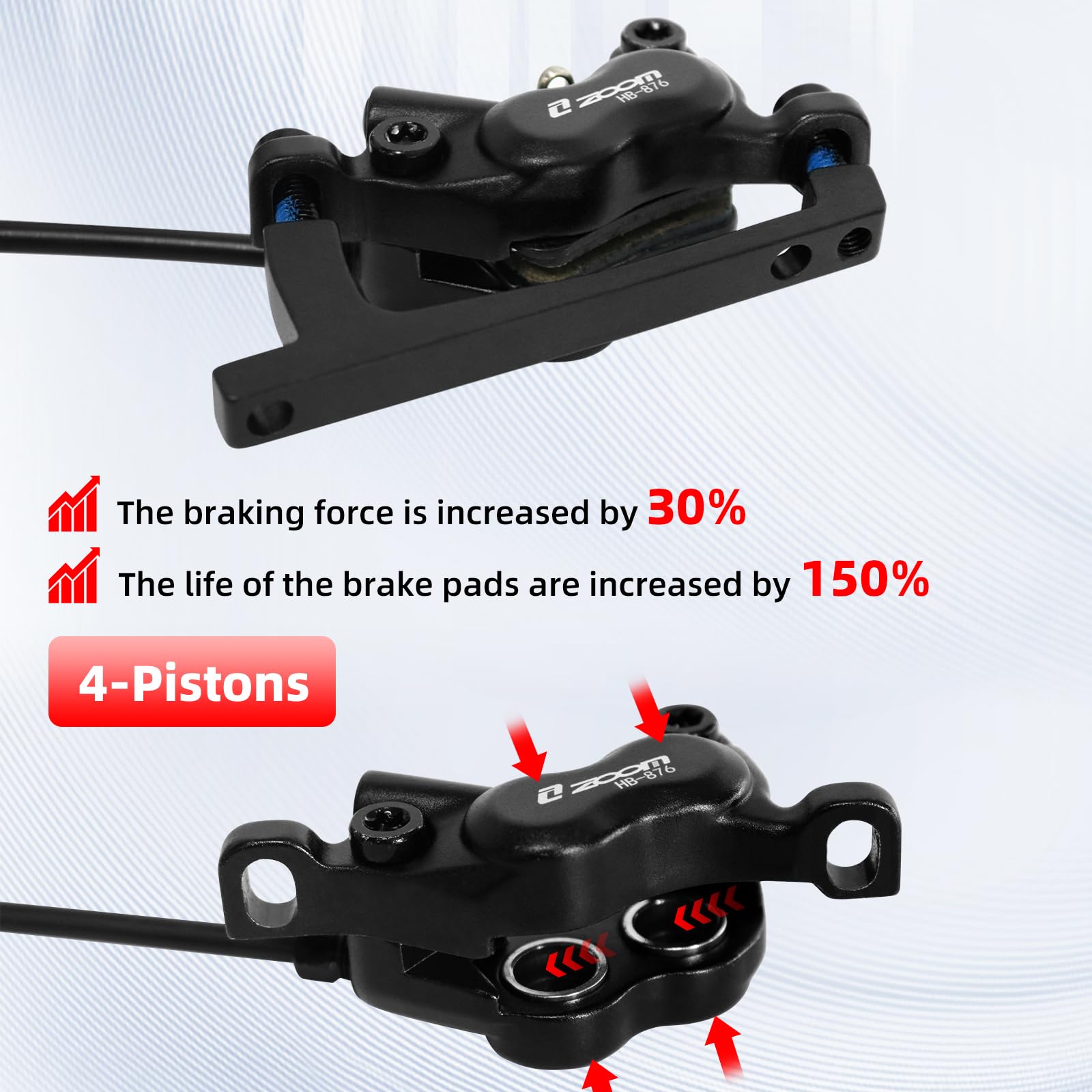مجموعة فرامل قرصية هيدروليكية  - مراجعة Zoom Hydraulic Brake 4 Piston E-Scooter وسعره