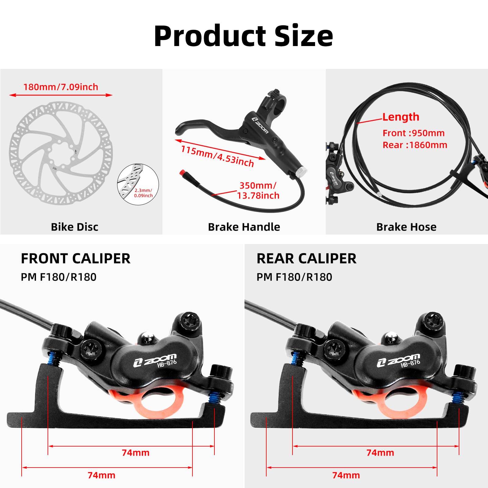 مجموعة فرامل قرصية هيدروليكية  - مراجعة Zoom Hydraulic Brake 4 Piston E-Scooter وسعره